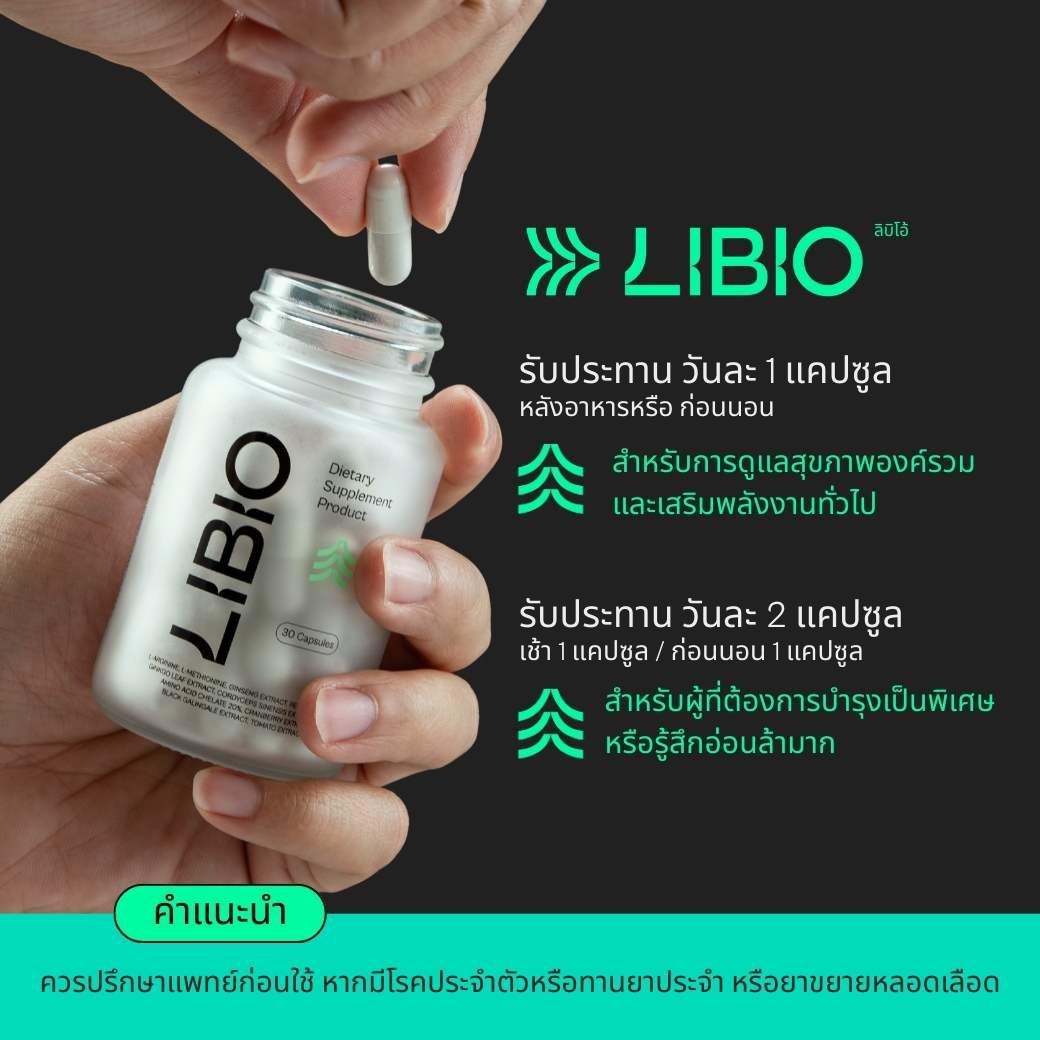 LIBIO lifestyle shot with natural ingredients